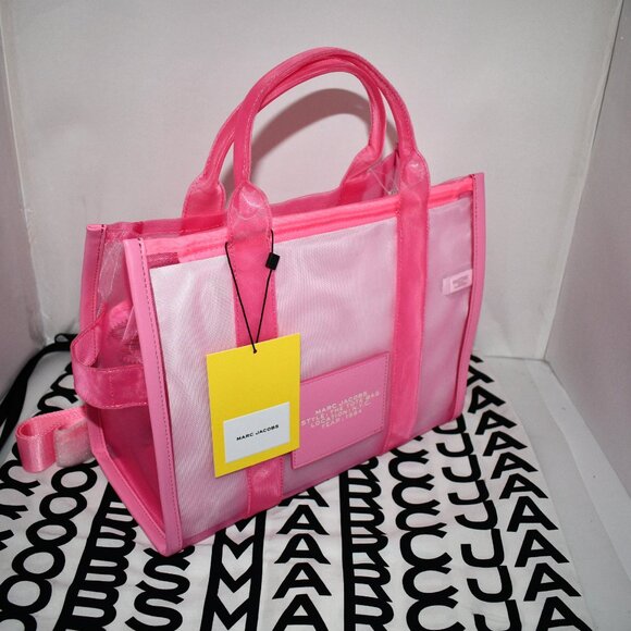 MARC JACOBS The Mesh MEDIUM Tote in Candy Pink #H005M06SP21-675 NWT - Picture 4 of 7